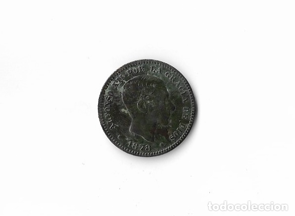 Monedas de Espa&ntilde;a: MONEDA 5 CENTIMOS 1878 ALFONSO XII EBC - Foto 1