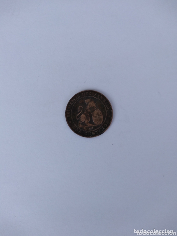 Monedas de Espa&ntilde;a: Moneda dos c&eacute;ntimos.cobre. 1870. OM - Foto 1