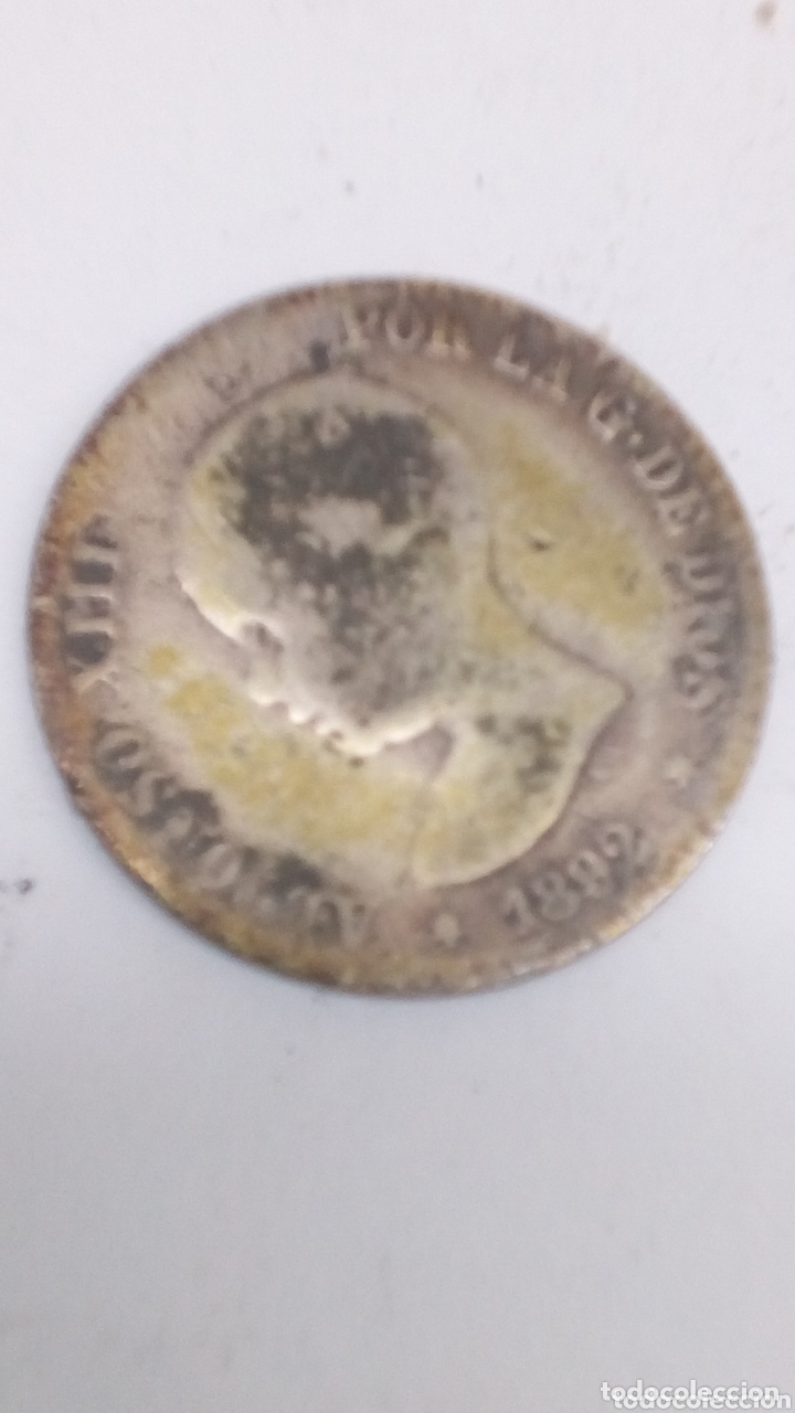 Monedas de Espa&ntilde;a: Moneda de 50 cent plata 1892 - Foto 1
