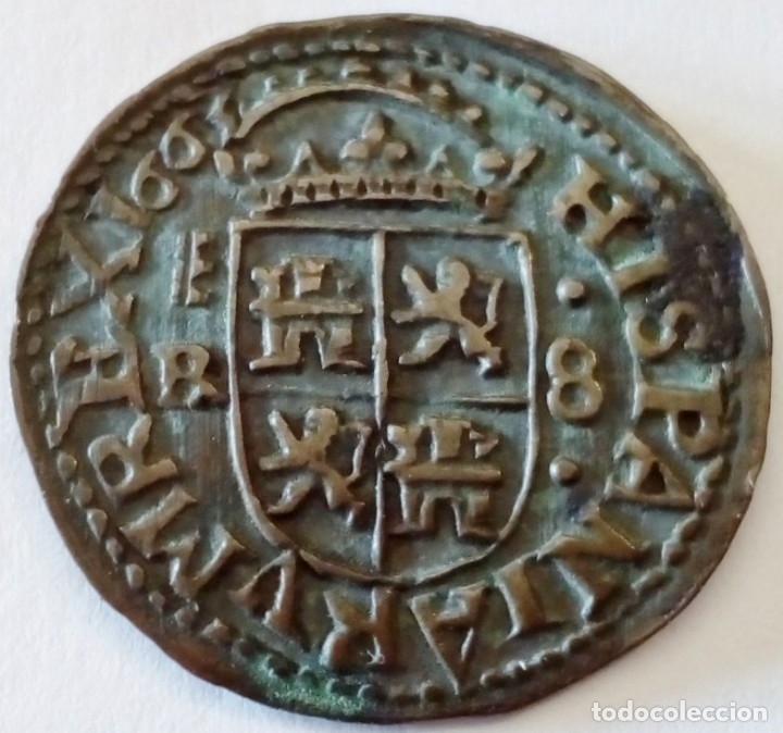 Monedas de Espa&ntilde;a: Felipe IV 1663 Segovia R 8 maravedis - Foto 1