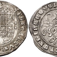 Monedas de España: REYES CATÓLICOS. BURGOS. 1 REAL. (CAL. FALTA). 3,32 G. MUY RARA. ÚNICA CONOCIDA.