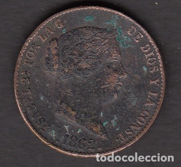 Monedas de Espa&ntilde;a: MONEDA ISABEL II -25 CENTIMOS 1862 SEGOVIA - Foto 1