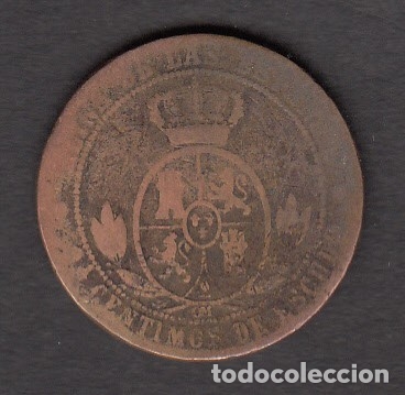 Monedas de Espa&ntilde;a: MONEDA ISABEL II 2,5 CENTIMOS 1868 - Foto 2