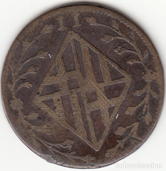 Monedas de Espa&ntilde;a: JOSE NAPOLEON: 2 CUARTOS 1808 BARCELONA - Foto 2