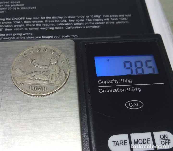 Monedas de Espa&ntilde;a: MONEDA DE PLATA - 2 PESETAS DE 1870 - Foto 3