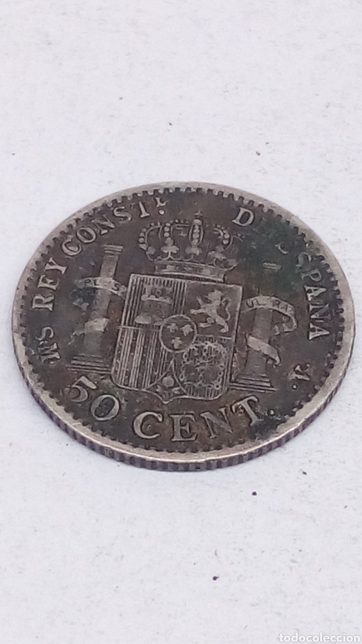 Monedas de Espa&ntilde;a: Moneda de plata 50cent 1904 - Foto 1