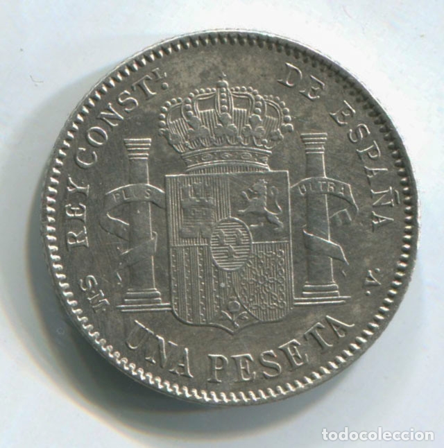 Monedas de Espa&ntilde;a: Alfonso XIII. peseta 1900 - Foto 2