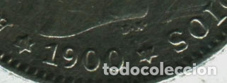 Monedas de Espa&ntilde;a: Alfonso XIII. peseta 1900 - Foto 3