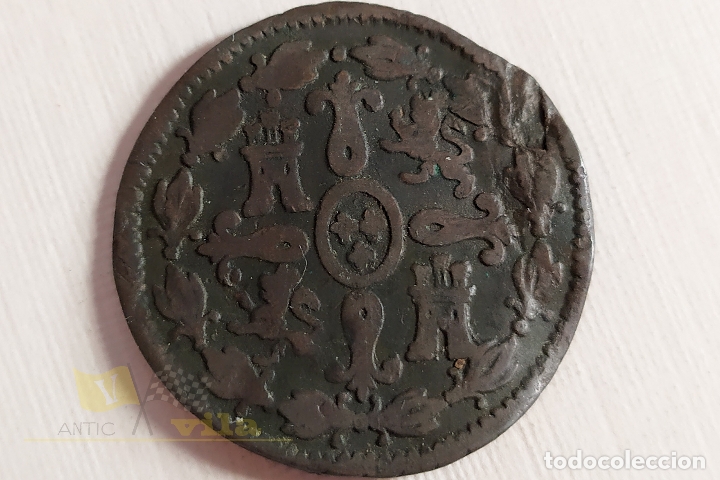 Monedas de Espa&ntilde;a: Moneda de 4 maravedis de Carlos IIII - 1807 - Foto 4