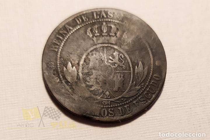 Monedas de Espa&ntilde;a: Moneda de Isabel II - C&eacute;ntimos de Escudo - 1868 - Foto 4