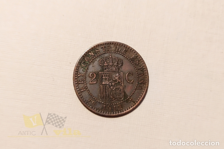 Monedas de Espa&ntilde;a: Moneda del Alfonso XIII - 2 C&eacute;ntimo - 1912 *12 - Foto 4