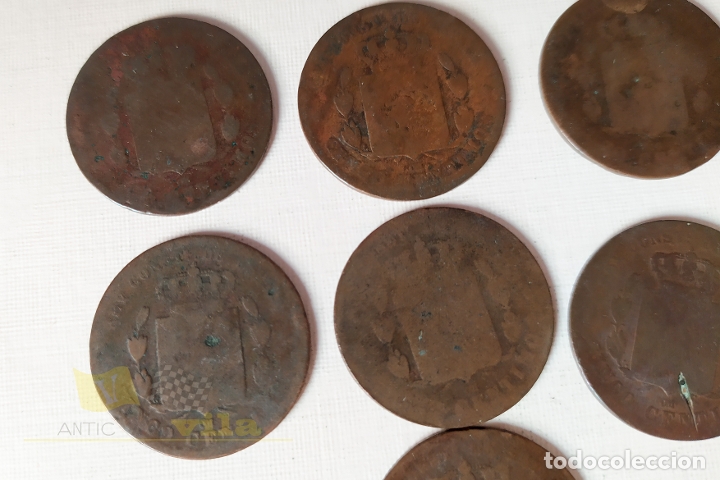 Monedas de Espa&ntilde;a: Lote de 7 Monedas del Alfonso XII - 5 C&eacute;ntimo - 1877 - Foto 6
