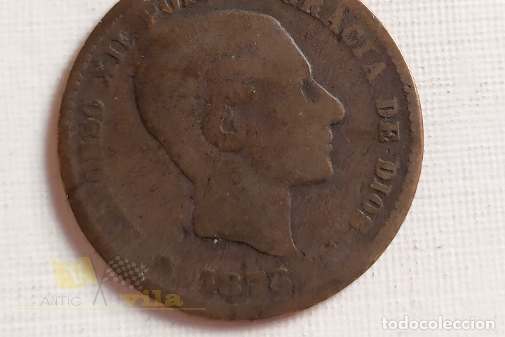 Monedas de Espa&ntilde;a: Moneda del Alfonso XII - 5 C&eacute;ntimo - 1878 - Foto 2