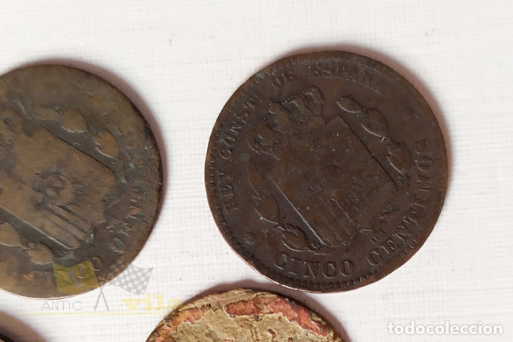 Monedas de Espa&ntilde;a: Lote de 5 Monedas del Alfonso XII - 5 C&eacute;ntimo - 1879 - Foto 7