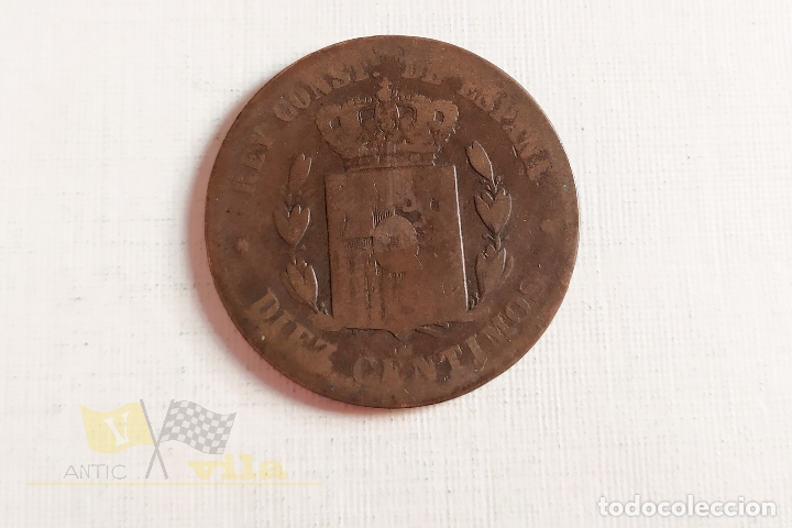 Monedas de Espa&ntilde;a: Moneda de Alfonso XII - 10 C&eacute;ntimos - 1877 - Foto 3