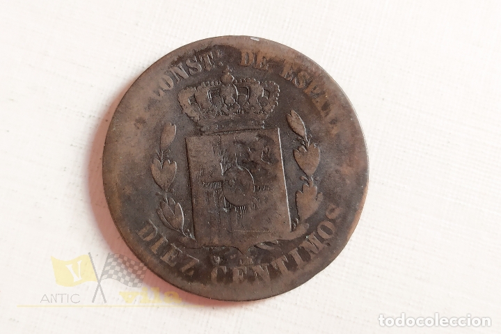 Monedas de Espa&ntilde;a: Moneda de Alfonso XII - 10 C&eacute;ntimos - 1878 - Foto 3