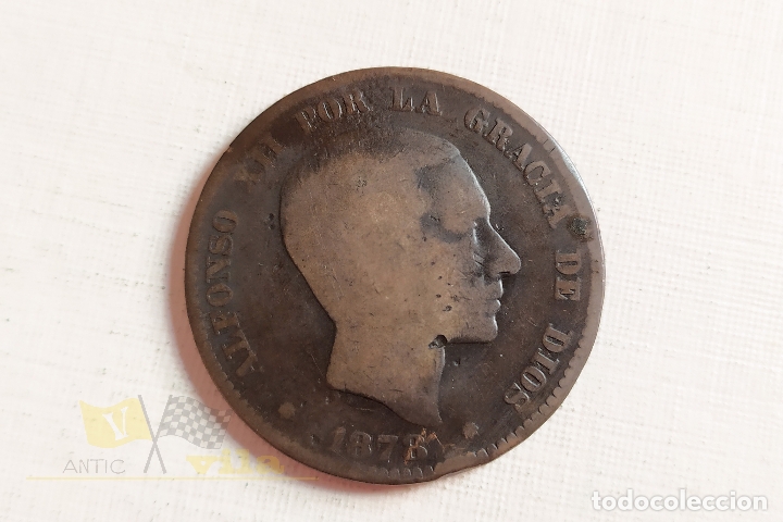 Monedas de Espa&ntilde;a: Moneda de Alfonso XII - 10 C&eacute;ntimos - 1878 - Foto 1