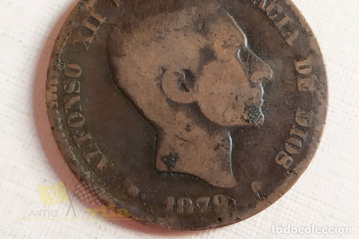 Monedas de Espa&ntilde;a: Moneda de Alfonso XII - 10 C&eacute;ntimos - 1879 - Foto 2