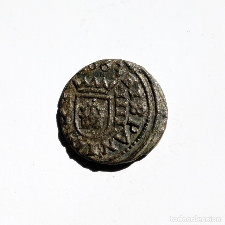 Monedas de Espa&ntilde;a: 4 MARAVEDIS 1663 FELIPE IV MADRID Y - Foto 2