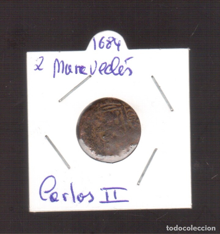 Monedas de Espa&ntilde;a: 2 MARAVEDIES DE 1984  CARLOS II - Foto 1