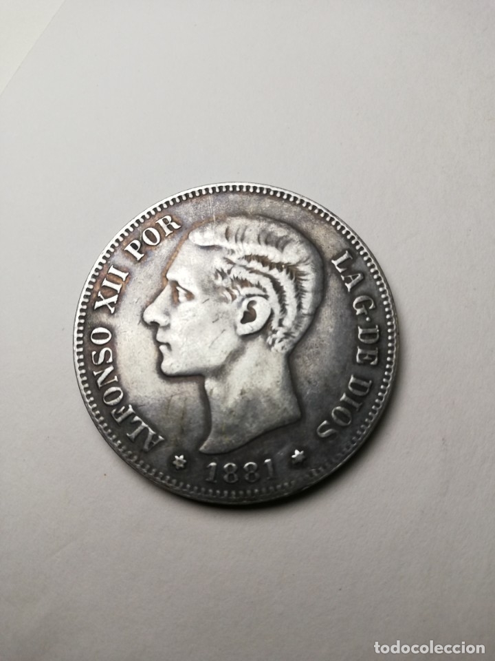 Monedas de Espa&ntilde;a: 5 PTAS 1881 ALFONSO XII - Foto 1