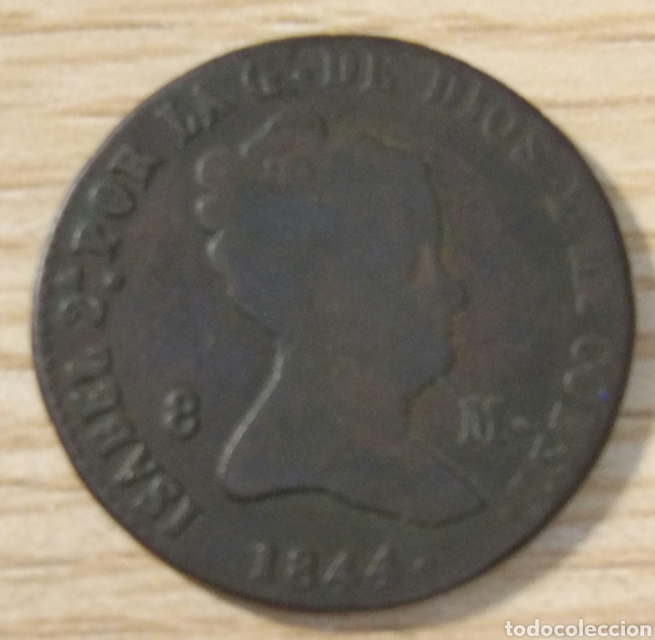 Monedas de Espa&ntilde;a: 8 maraved&iacute;s Isabel II 1844 Segovia - Foto 3