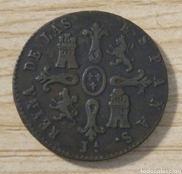 Monedas de Espa&ntilde;a: 8 maraved&iacute;s Isabel II 1847 Jubia - Foto 1
