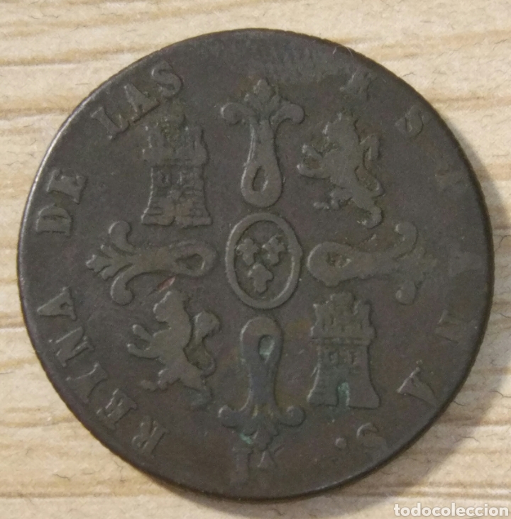 Monedas de Espa&ntilde;a: 8 maraved&iacute;s Isabel II 1845 Jubia - Foto 2