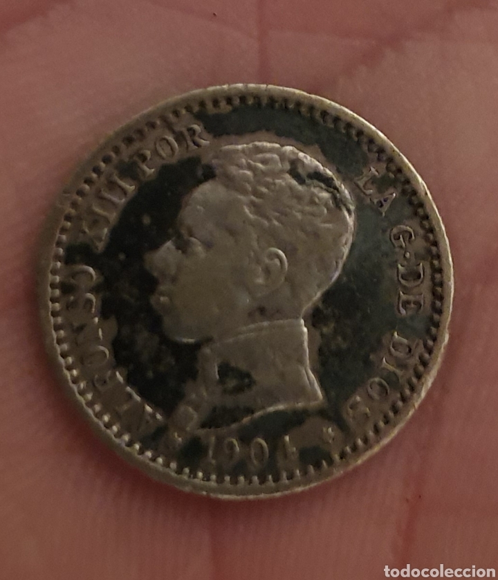 Monedas de Espa&ntilde;a: MONEDA DE 50 CTM DE ALFONSO XIII 1904 PLATA - Foto 1