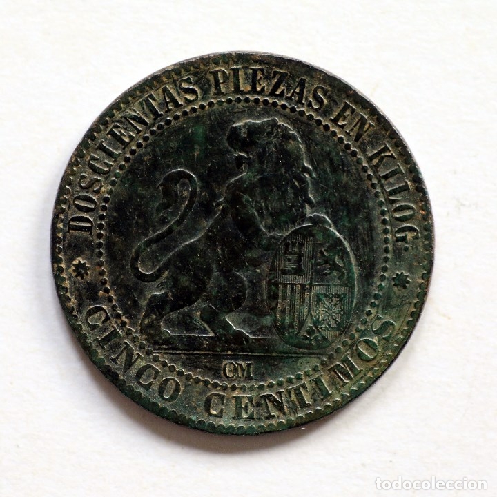 Monedas de Espa&ntilde;a: 5 CENTIMOS GOBIERNO PROVISIONAL 1870 - Foto 1