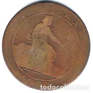 Monedas de Espa&ntilde;a: 5 C&Eacute;NTIMOS GOBIERNO PROVISIONAL 1870. - Foto 1