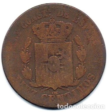Monedas de Espa&ntilde;a: 10 C&Eacute;NTIMOS ALFONSO XII 1877. - Foto 2