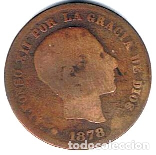 Monedas de Espa&ntilde;a: 5 C&Eacute;NTIMOS ALFONSO XII 1878. - Foto 1