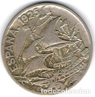 Monedas de Espa&ntilde;a: 25 C&Eacute;NTIMOS ALFONSO XIII 1925. - Foto 1