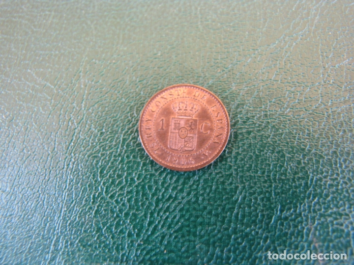 Monedas de Espa&ntilde;a: 1 c&eacute;ntimo cobre Alfonso XIII. EMBC - Foto 2
