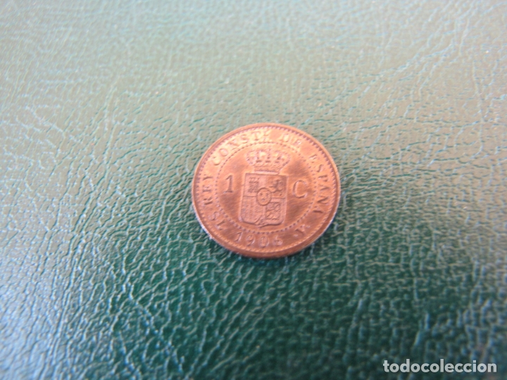Monedas de Espa&ntilde;a: 1 c&eacute;ntimo cobre Alfonso XIII. EMBC - Foto 3