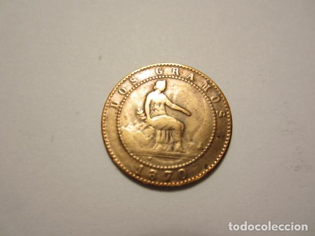 Monedas de Espa&ntilde;a: MONEDA DE 2 C&Eacute;NTIMOs DE 1870 de LA 1&ordf; REP&Uacute;BLICA - Foto 1