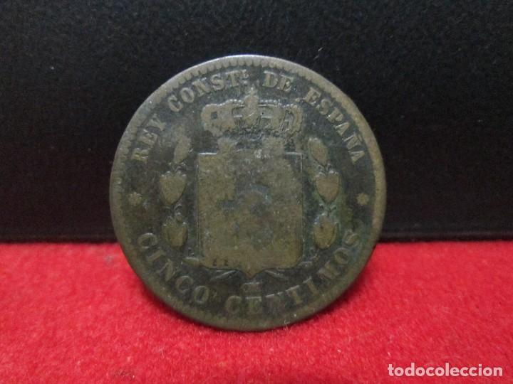 Monedas de Espa&ntilde;a: 5 centimos 1878 alfonso XII - Foto 2