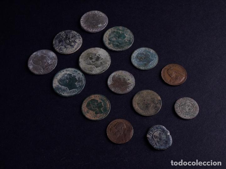 Coins of Spain: LOTE 14 MONEDAS ANTIGUAS. 1726-1829-1878...