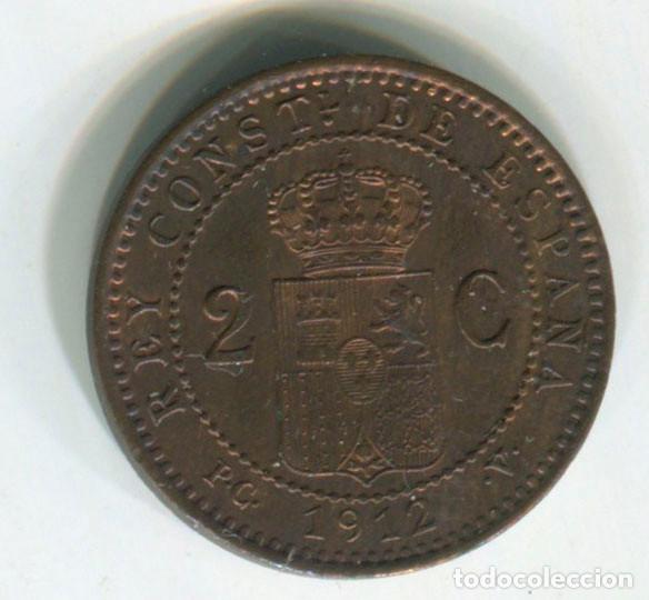 Monedas de Espa&ntilde;a: Alfonso XIII. 2 c&eacute;ntimos de 1912. - Foto 2