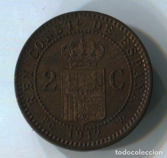 Monedas de Espa&ntilde;a: Alfonso XIII. 2 c&eacute;ntimos 1912 - Foto 2