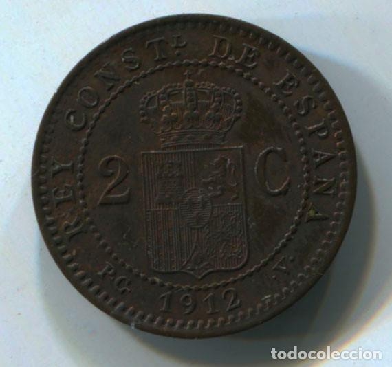 Monedas de Espa&ntilde;a: Alfonso XII. 2 c&eacute;ntimos de 1912. - Foto 2