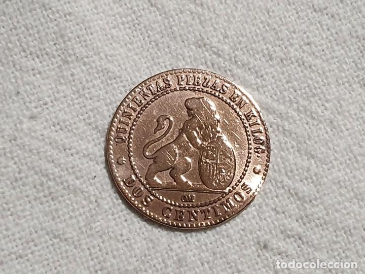 Monedas de Espa&ntilde;a: Moneda de 2 c&eacute;ntimos 1870 - MBC - Foto 4