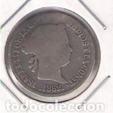 Monedas de España: MONEDA DE 2 REALES DE ISABEL 2ª ACUÑADA EN MADRID EN 1862. PLATA. MBC- (ISA63). Lote 185111955