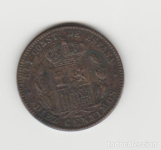 Monedas de Espa&ntilde;a: ALFONSO XII- 10 CENTIMOS- 1878-EBC - Foto 2