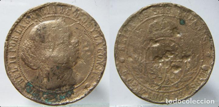 Monedas de Espa&ntilde;a: MONEDA DE ISABEL II 5 CENTIMOS 1868 29mm - Foto 1