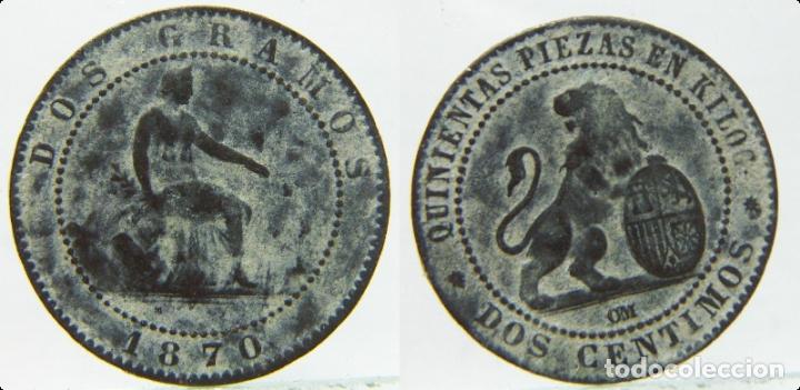 Monedas de Espa&ntilde;a: MONEDA de Gobierno Provisional 2 centimos 1870 - Foto 1