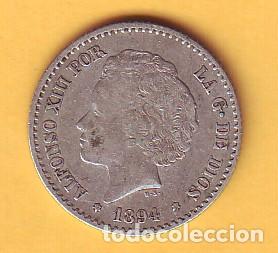 Monedas de Espa&ntilde;a: MONEDA DE ALFONSO Xlll DE 50 CTMOS 1894 - Foto 1