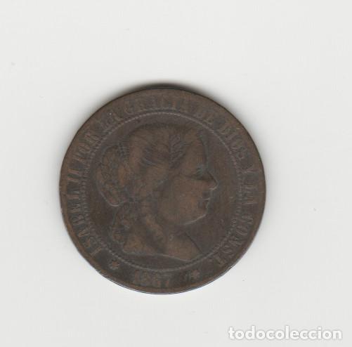 Monedas de Espa&ntilde;a: ISABEL II- 2,1/2 CENTIMO DE ESCUDO-1867-SEVILLA - Foto 1