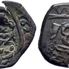 Monedas de España: FELIPE IV. RESELLO DE 8 MARAVEDÍS 1652 Y 8 MARAVEDÍS 1641 SOBRE 8 MARAVEDÍS 1620. EBC.